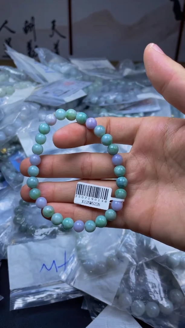 未镶嵌手链翡翠珠串