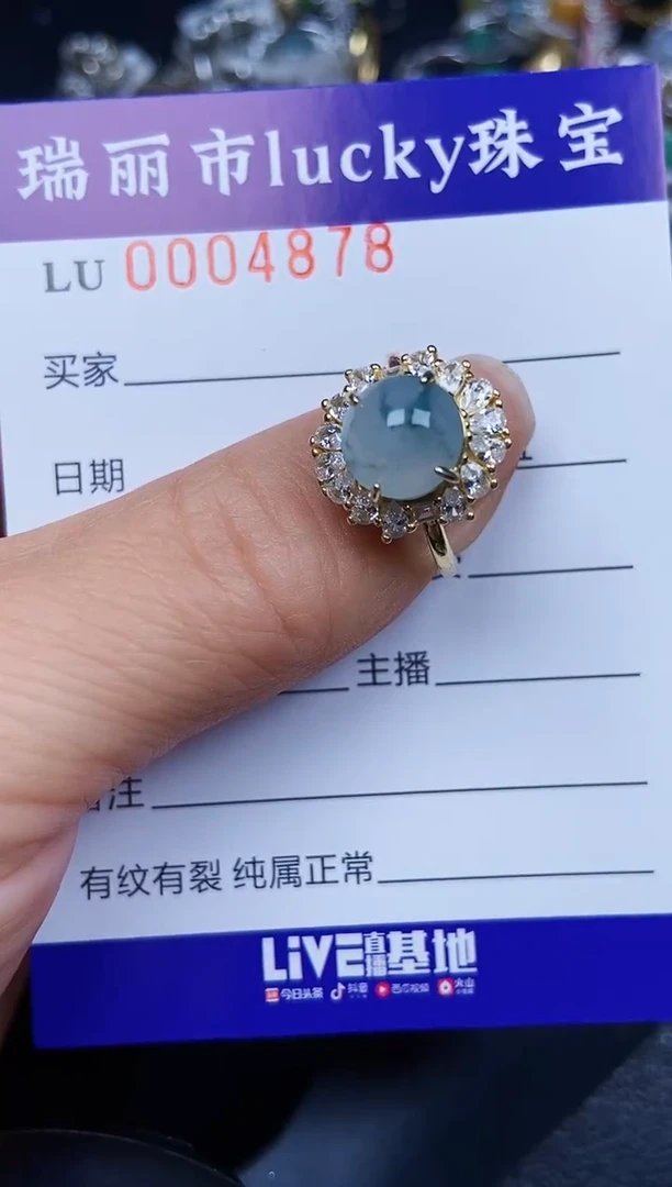 翡翠银S925镶嵌颈饰4878