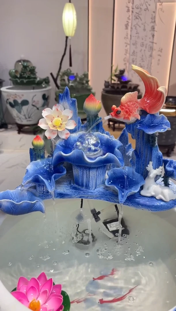 陶瓷青花金玉满堂摆件一个