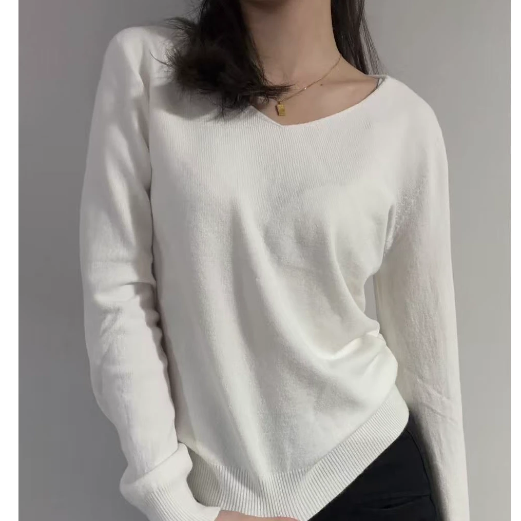 日本撤柜流光修身打底衫毛针织衫圆领针织衫女款2025爆款女士毛衣