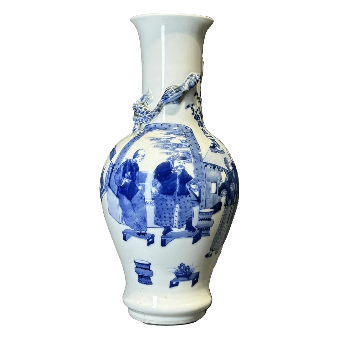 25201549x青花人物故事纹瓶