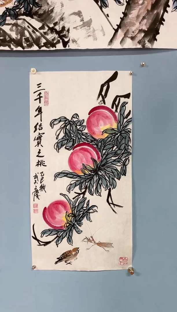 国画夜**️武天庆老师寿桃