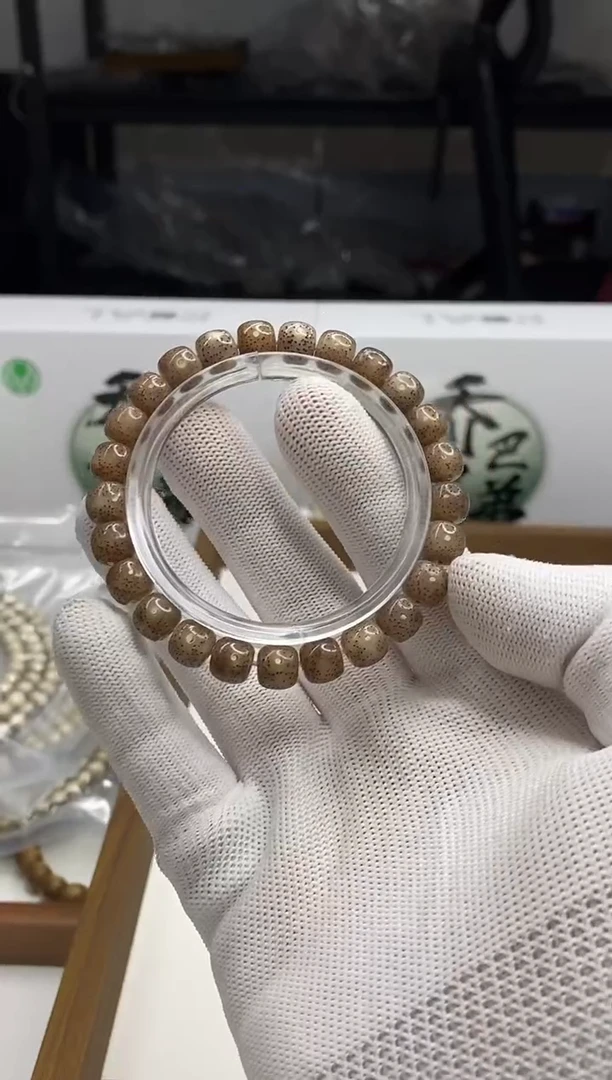 星月菩提手串191 石玉料粉糯 9*8mm