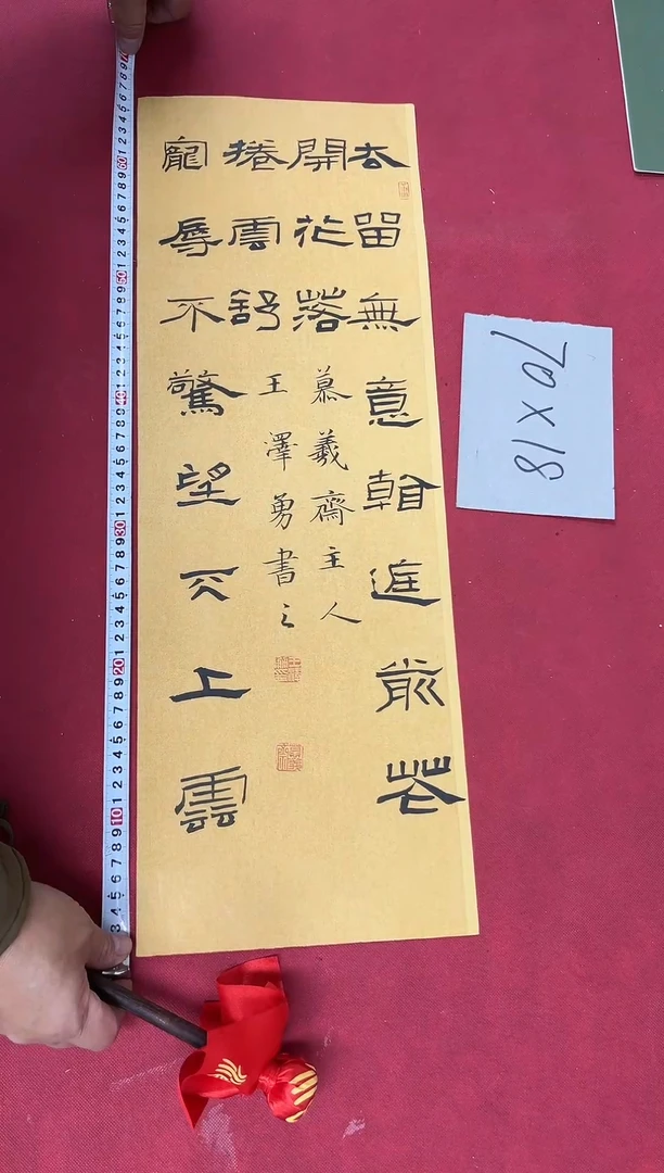 书法中书王泽勇老师书法作品（66*22）