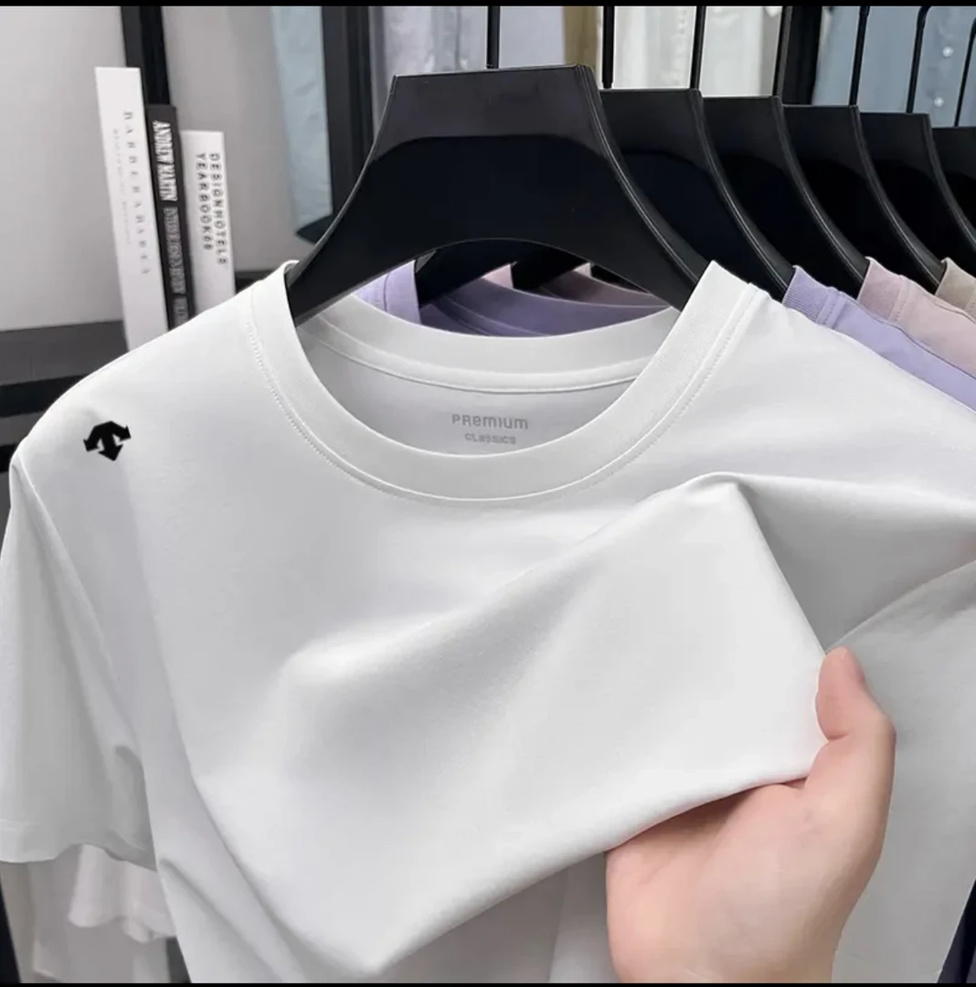 2025高奢舒适运动时尚短袖精品男女同款奢品休闲短袖【三条路】