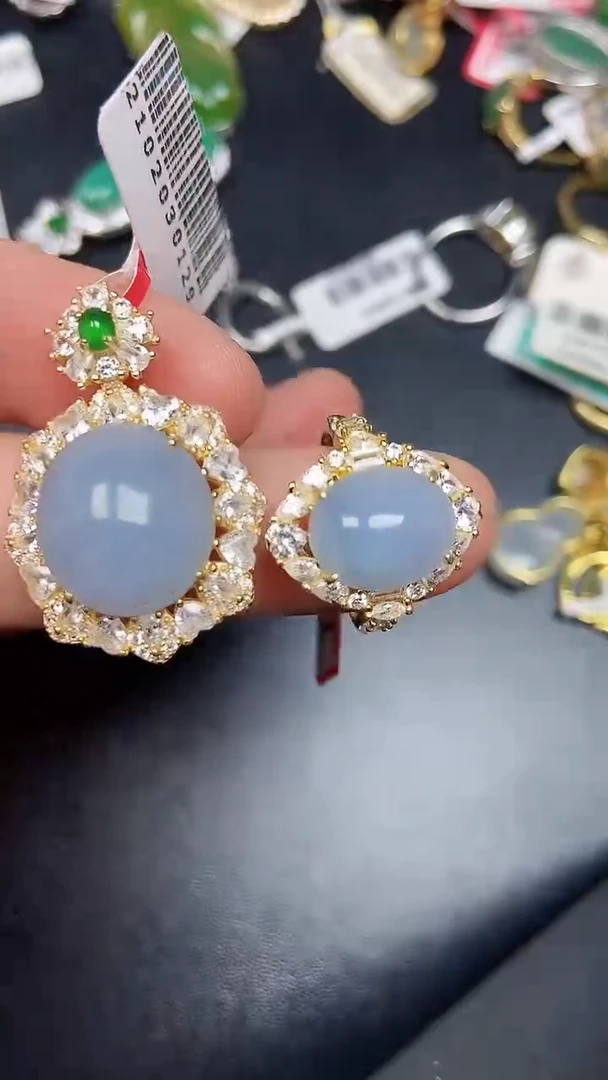 银S925镶嵌戒指翡翠2760