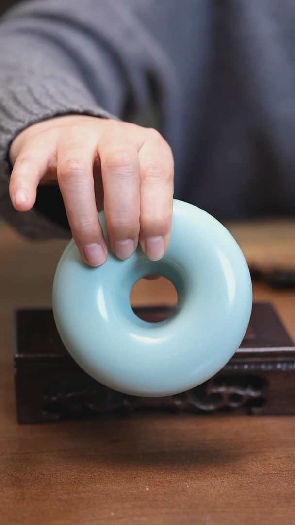 【闪购商品】Y宝丰宋官窑原产地汝瓷甜甜圈（微瑕）