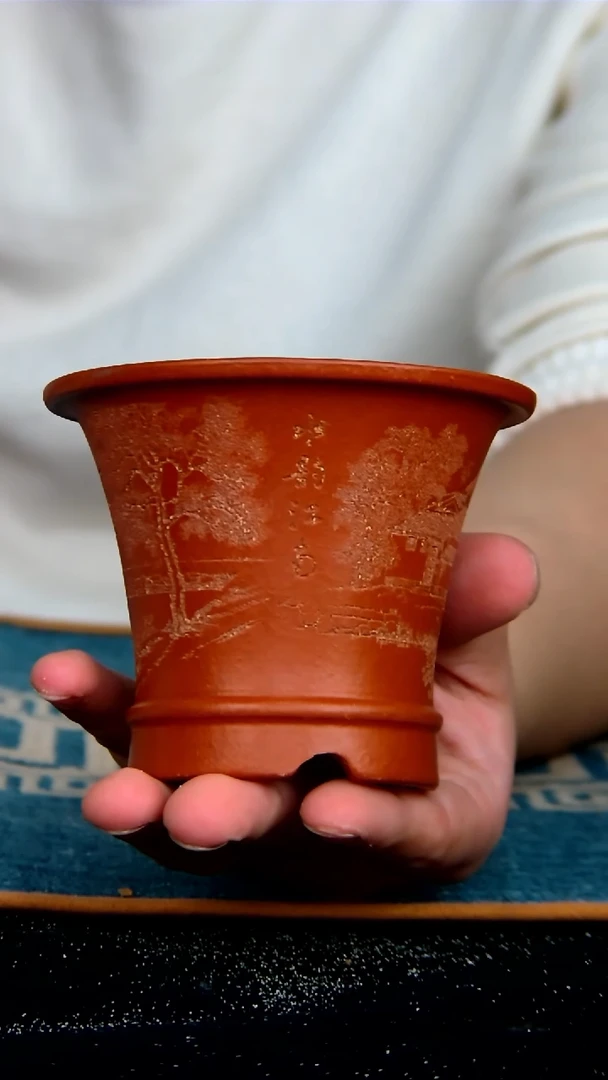 【闪购商品】紫砂花盆8*7内径紫砂花盆——水韵江南