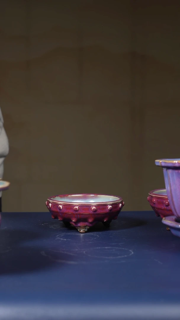 【闪购商品】摆件钧瓷宋钧小号鼓钉洗