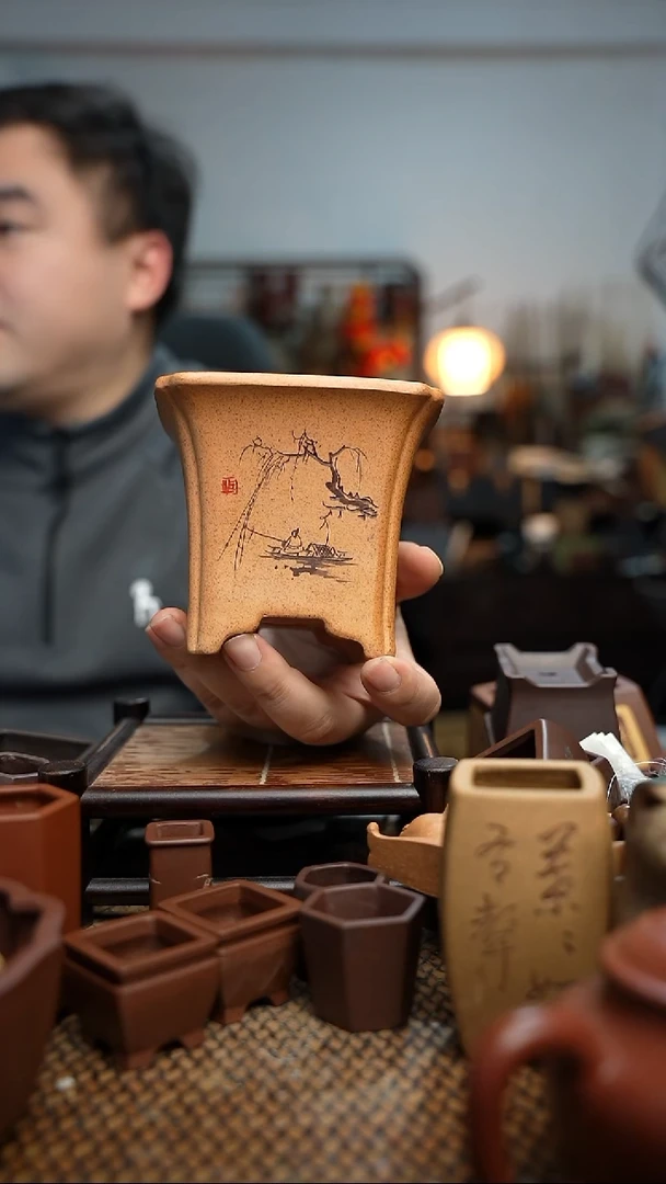 紫砂花盆長木軒精品紫砂