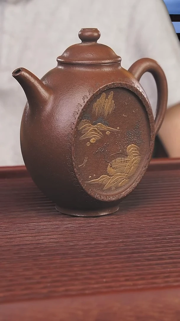 茶壶紫砂400cc顾氏手工紫砂