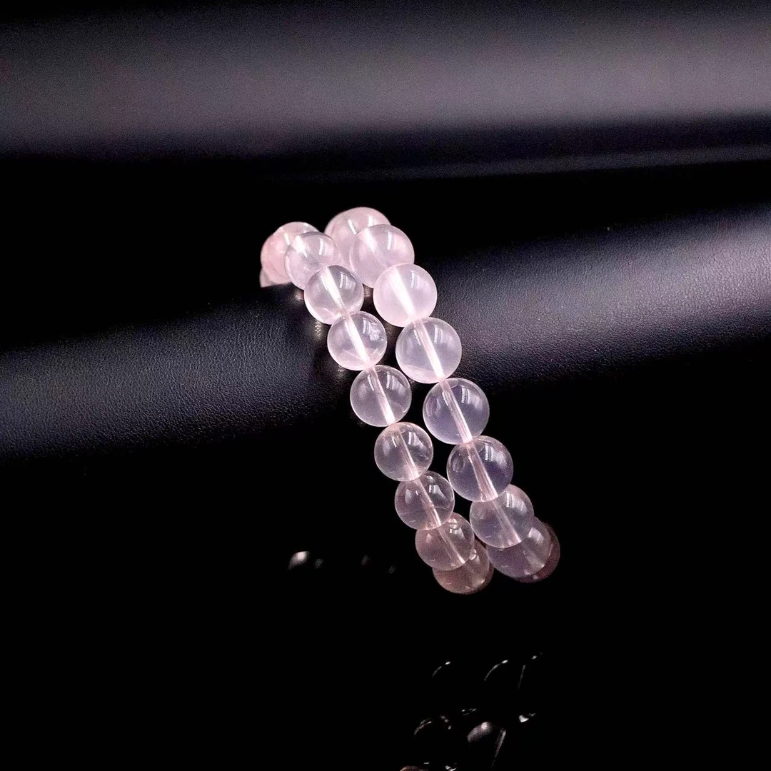 透体纯天然马达加斯加星光粉水晶手串E3277-尺寸可选-多样性发一