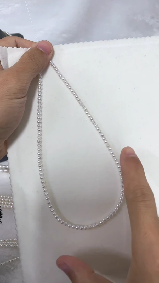 【闪购商品】淡水珍珠颈饰银S925镶嵌3-4