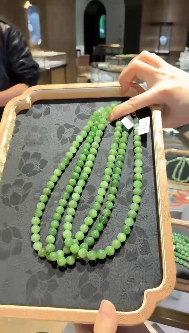 颈饰未镶嵌和田玉14【多样性发一，珠径9mm