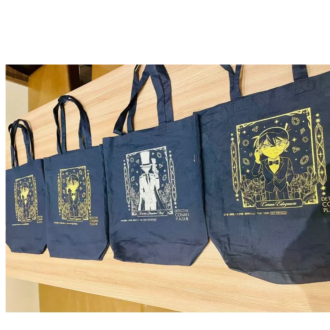 名侦探柯南场贩日本限定柯南烫金印花灰原手提帆布包托特包