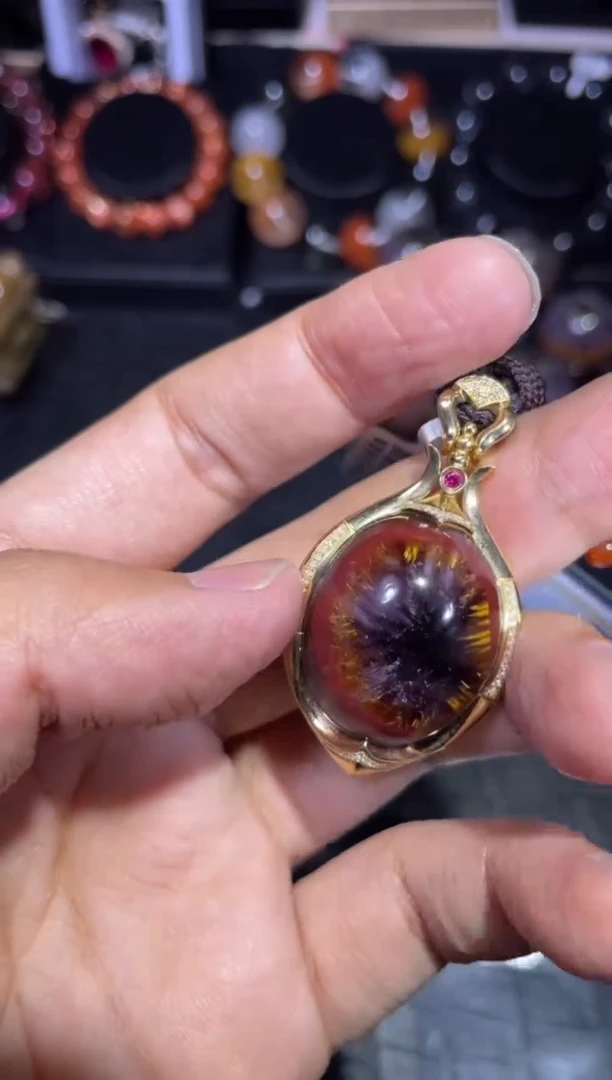 【闪购商品】水晶吊坠18K金镶嵌极光吊坠（多样性发其一）