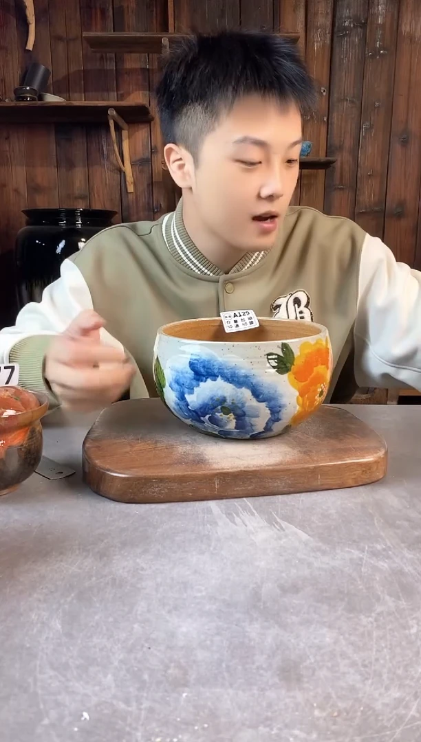 碗129瑕，手工手绘，超值陶瓷