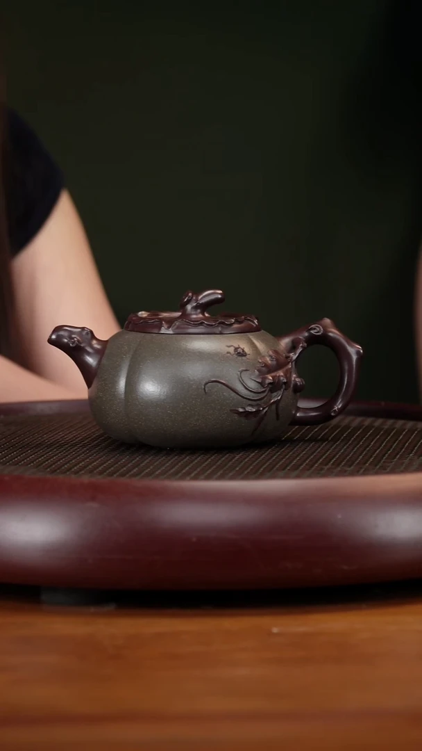 茶壶紫砂37TYL柿柿如意 老青段400cc