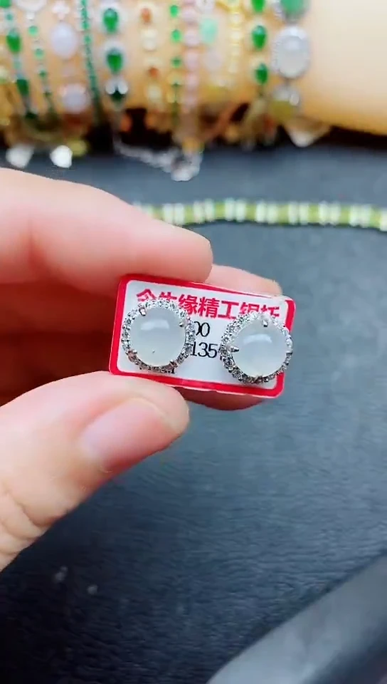 银S925镶嵌戒指翡翠1