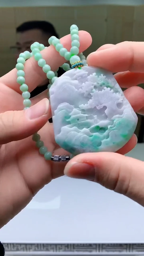 【闪购商品】定制翡翠未镶嵌5152bb-毛货挂件33赠珠链