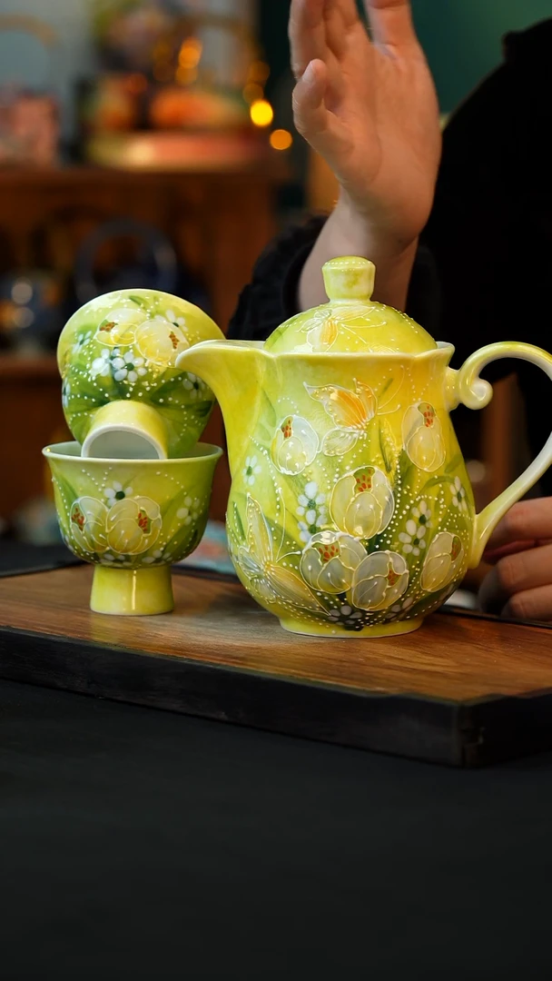 杯手绘心瓷陶瓷浮力