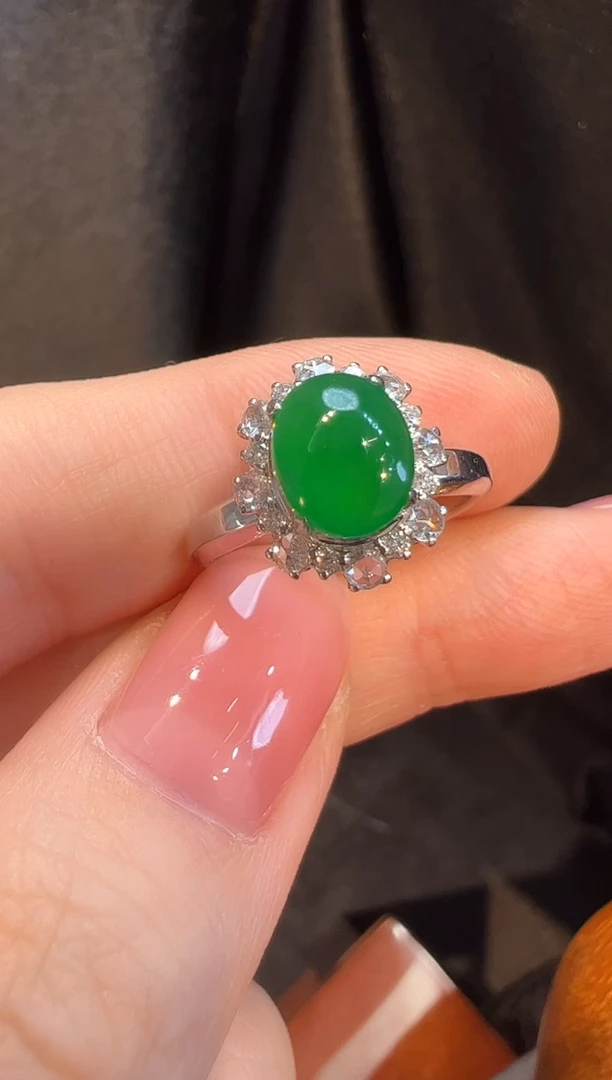 18K金镶嵌戒指翡翠L6