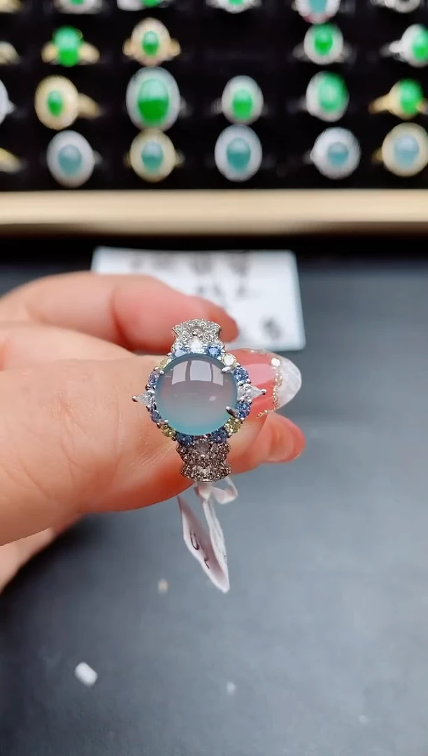 【闪购商品】翡翠戒指银S925镶嵌658656