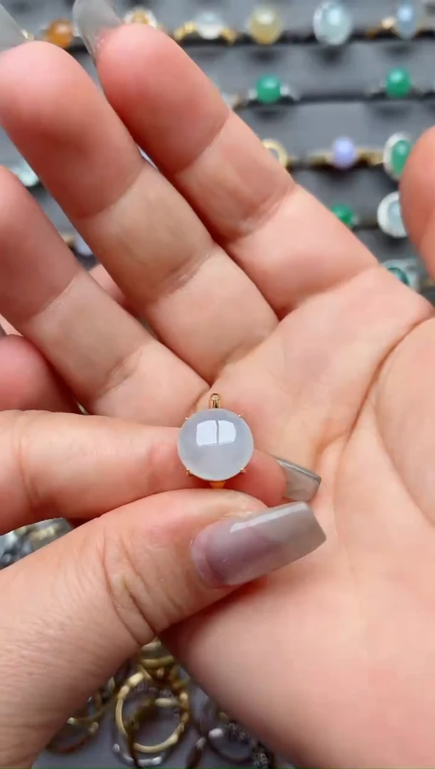 银S925镶嵌戒指翡翠.