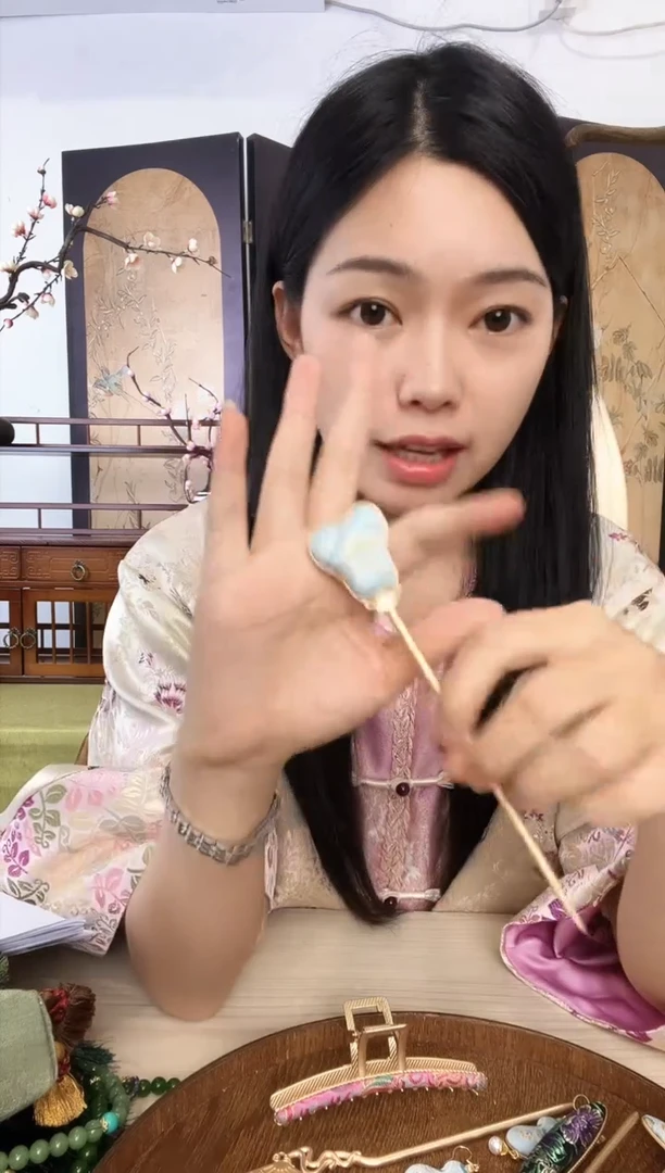 刺绣古典头饰步摇女清新发簪原创设计简约饰品民族风可爱