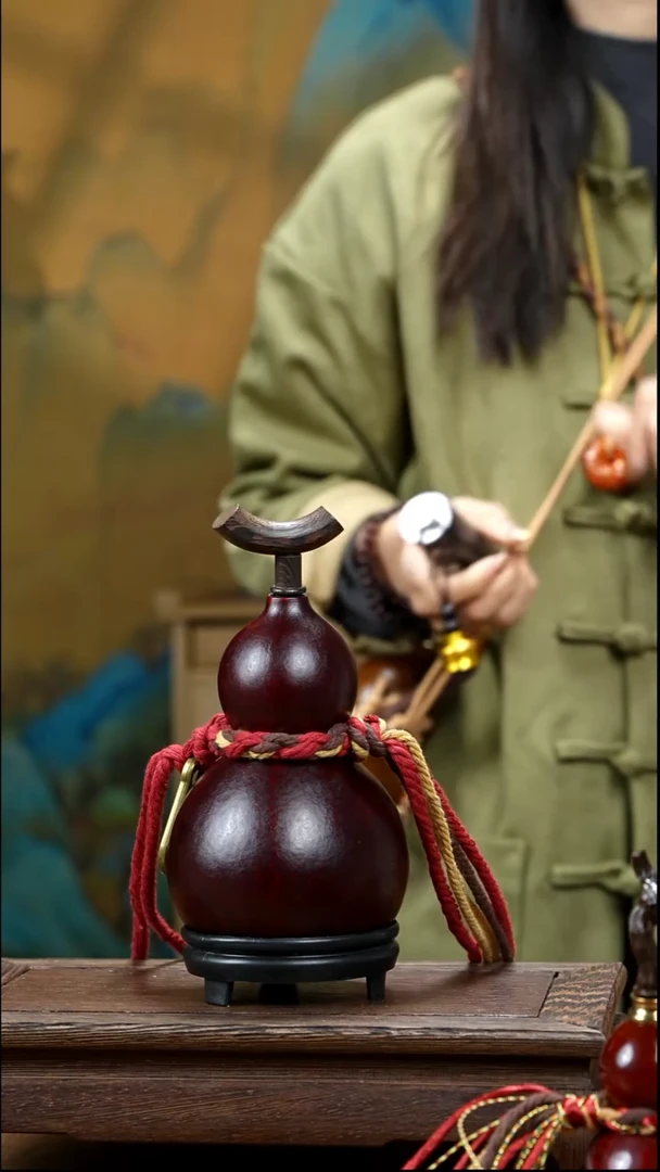 YE001简约大漆款天然酒葫芦（一物一拍）