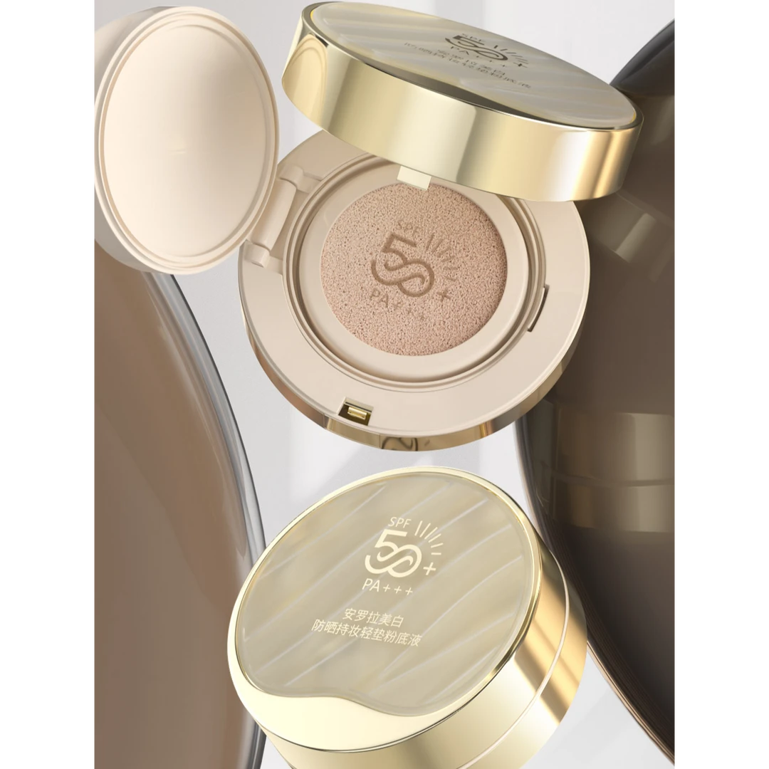 安罗拉防晒持妆轻垫粉底液SPF50PA+++金色版