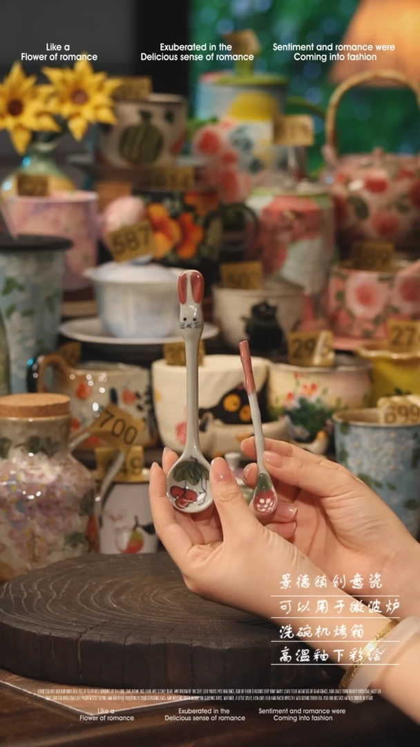 陶瓷景德镇高温釉下彩手工手绘款式