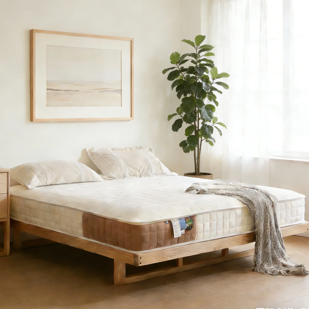 新全拆洗【软硬适中】独立带加粗机械弹簧零胶水库布卧床垫整张发货