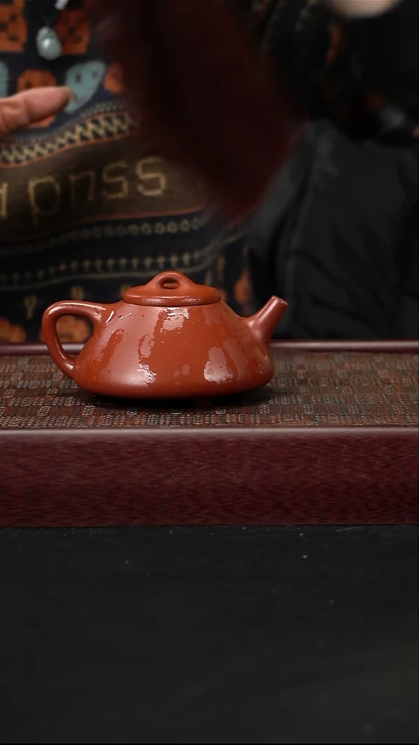 茶壶紫砂zq朱泥子冶