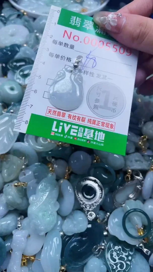 吊坠(不含链)未镶嵌翡翠5509