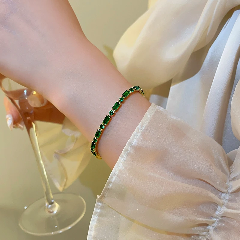 XUYING/许颖 铜合金锆石手链 简约锆石手链轻奢精致高级感手饰375