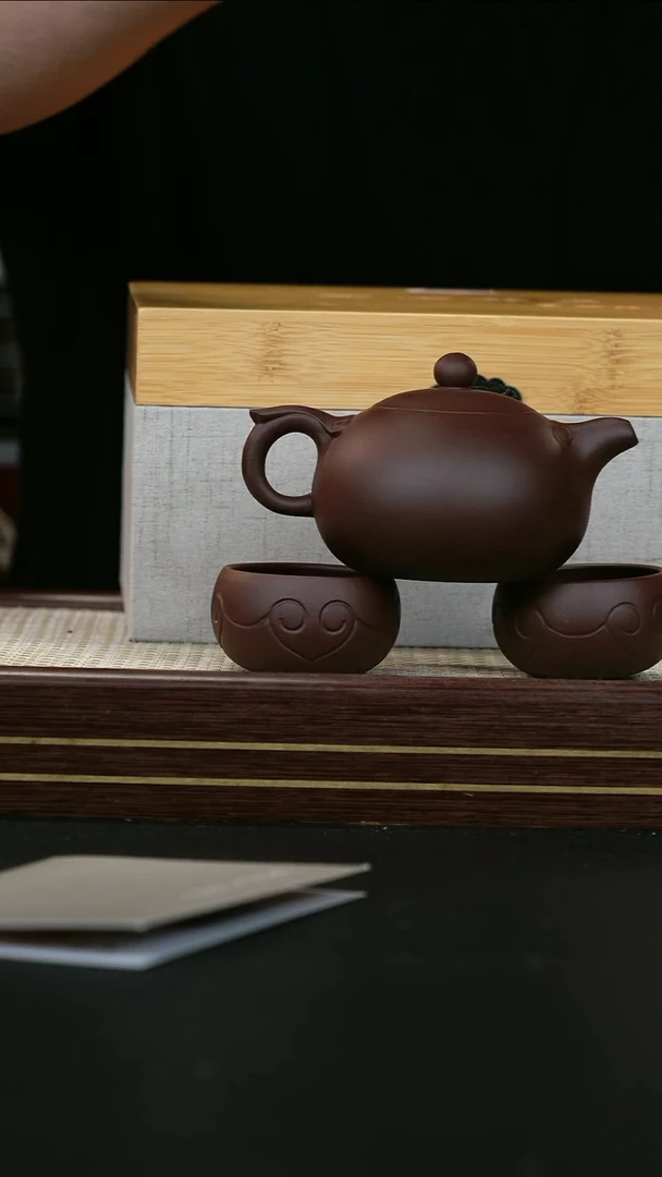 茶壶紫砂84号 DZ 紫泥 如意西施 套组