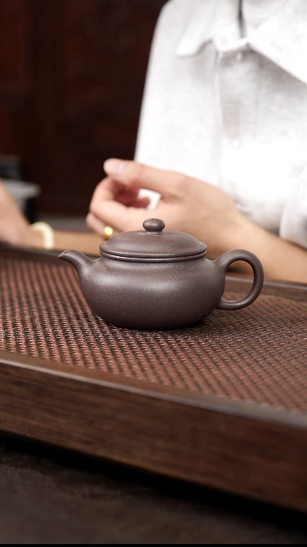 茶壶紫砂天青永福莲子{微瑕}