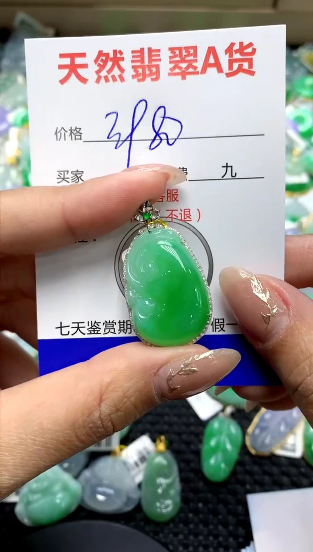 【闪购商品】翡翠颈饰18K金镶嵌1111111111111111