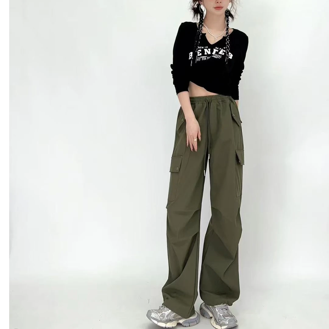 悄悄强烈推荐！春季新款美式复古街头风大口袋工装裤YY188