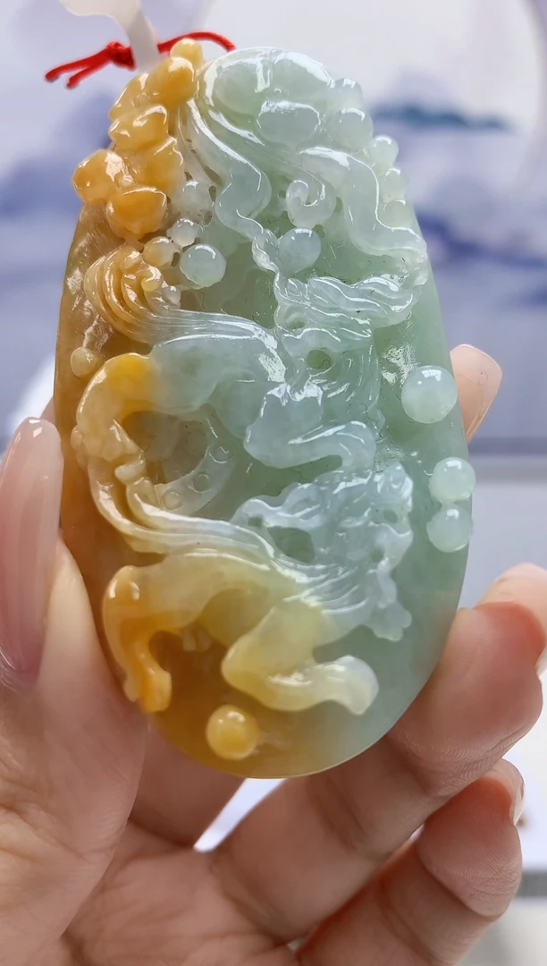 定制翡翠未镶嵌4812xx-毛货挂件94