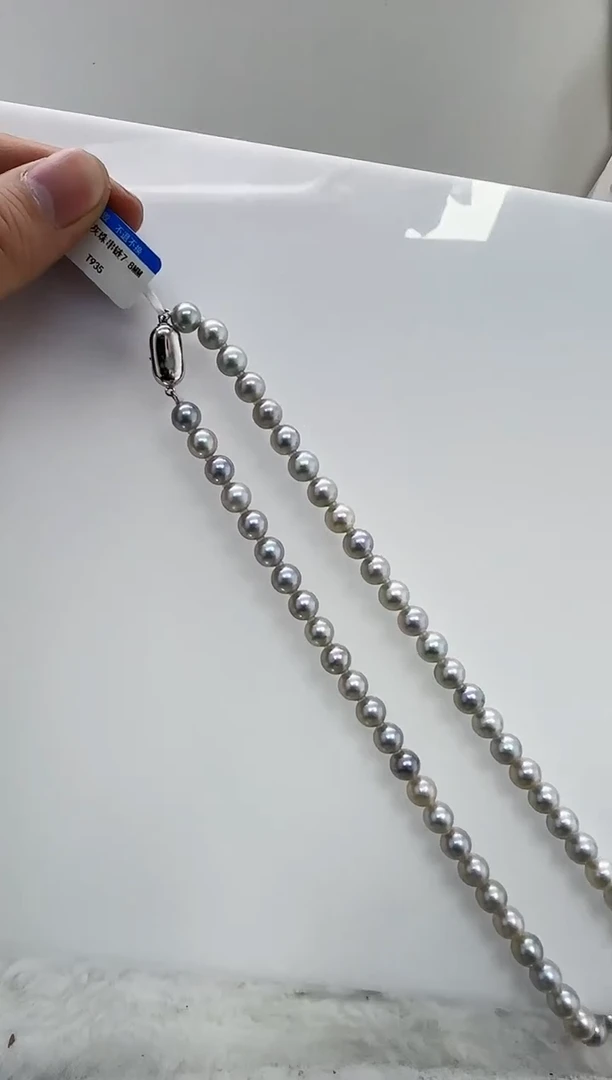 【闪购商品】海水珍珠DA未镶嵌灰珠串 t935