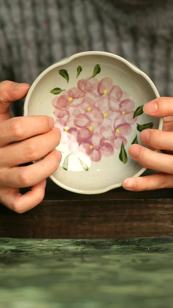 陶瓷青诗集手工手绘瓷器