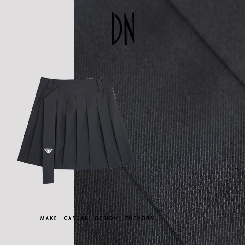 DN【夏日夏训】三角标徽章半身裙学院风不规则设计百褶裙