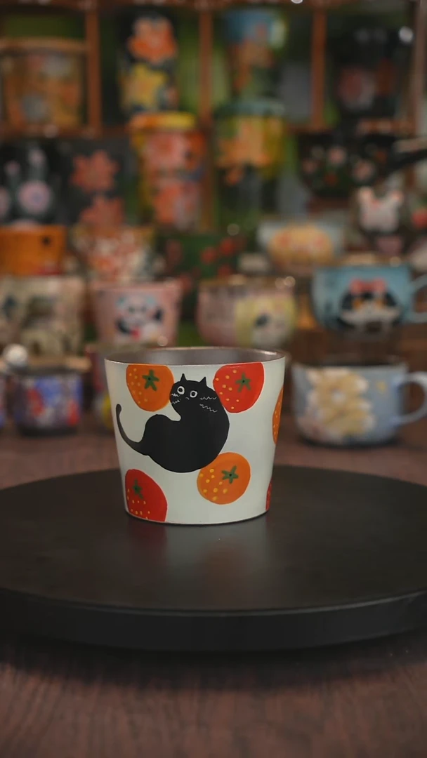 紫砂油画手绘釉下彩