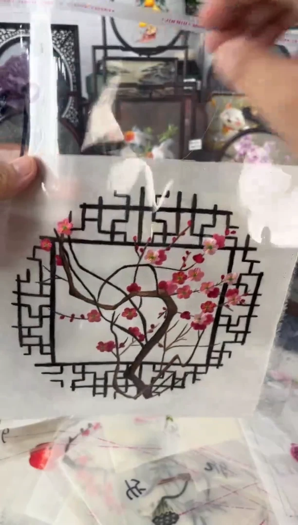 织绣纯手工苏绣双面绣片59