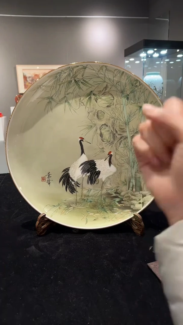 其他瓷崔景哲-瓷器-瓷盘-工笔花鸟