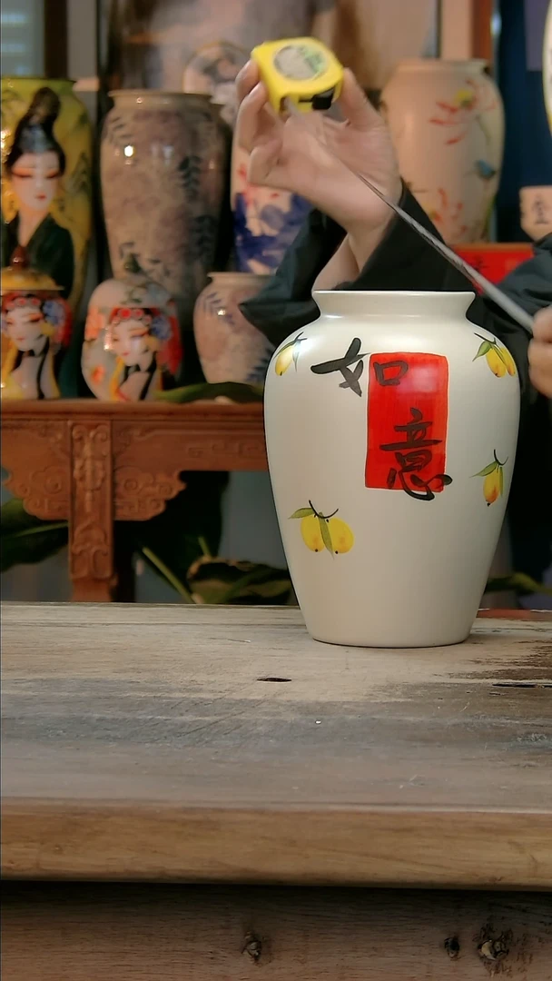 【闪购商品】瓷片景德镇纯手工釉下彩精品花瓶