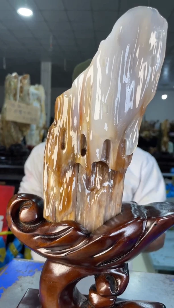 未镶嵌摆件硅化玉40