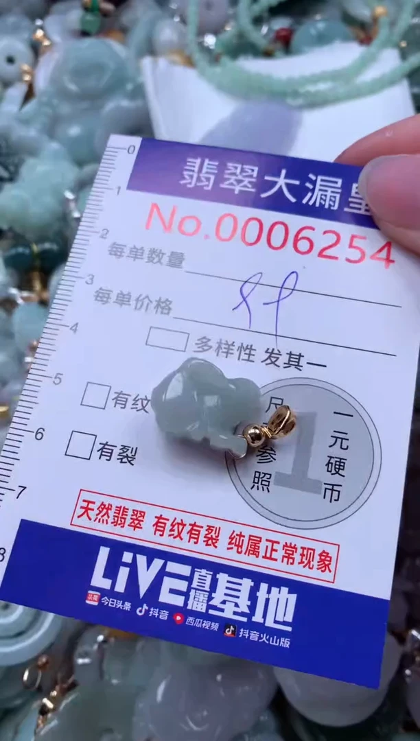 翡翠未镶嵌吊坠(不含链)6254